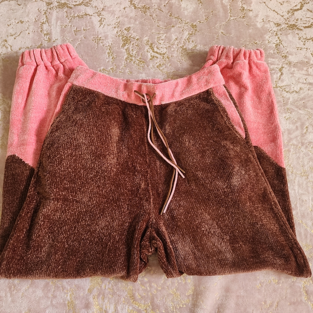 ADRIAN | Brown and Pink Joggers
